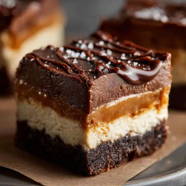 Dulce de Leche Chocolate Cheesecake Bars 15 22 36