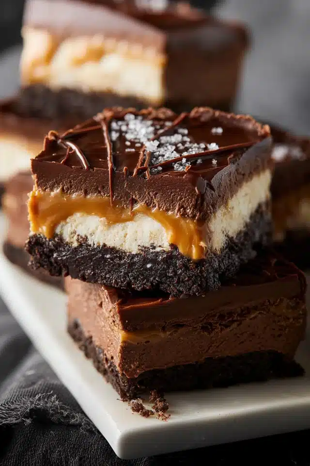 Dulce de Leche Chocolate Cheesecake Bars 17 44 35