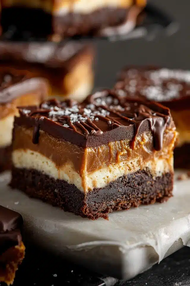 Dulce de Leche Chocolate Cheesecake Bars 10 55 35