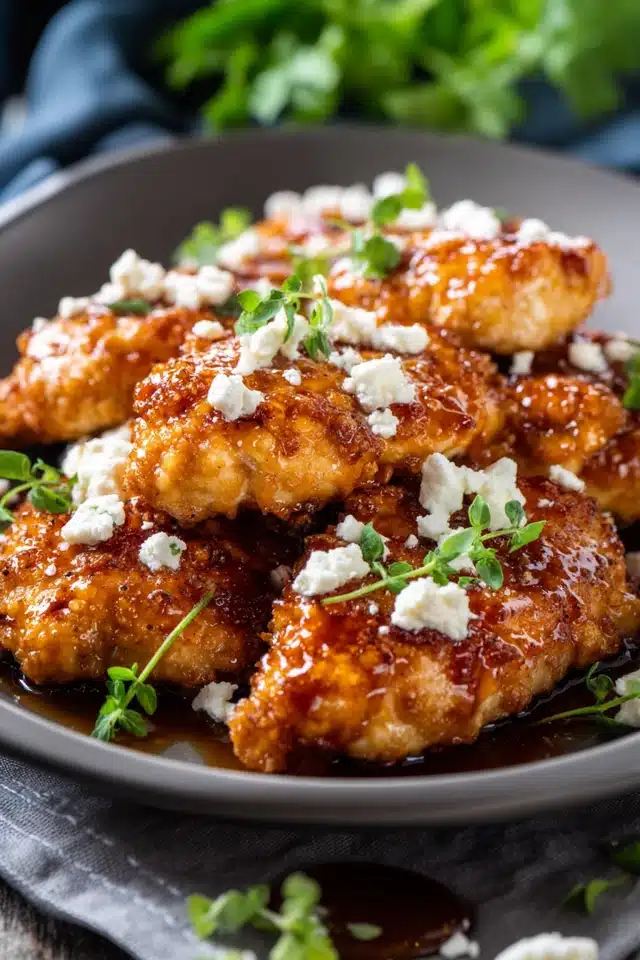 Crispy Hot Honey Feta Chicken 10 55 68