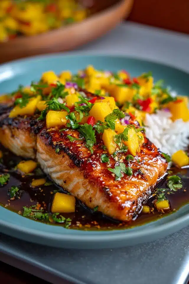 Mango Teriyaki Salmon 10 55 87