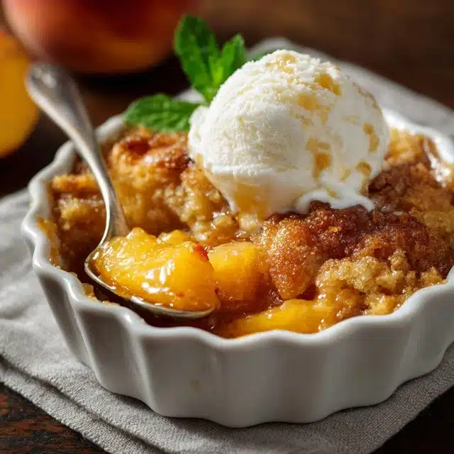 Old School Easy Brown Sugar Peach Cobbler 11 11 79