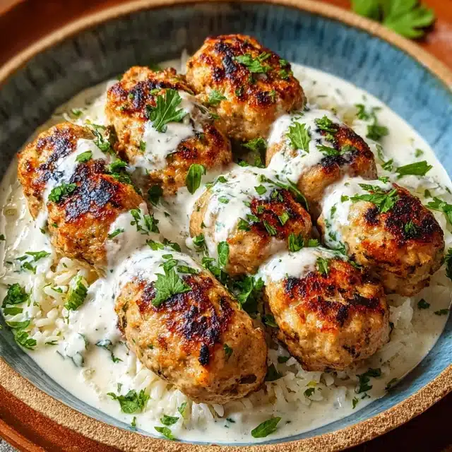 Chicken Kofta with Garlic Yogurt Sauce 15 22 100