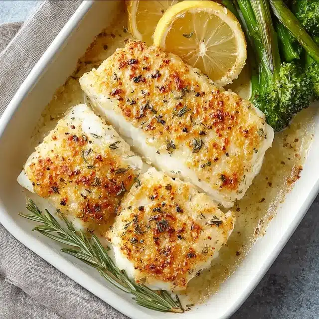 Juicy Garlic Parmesan Baked Halibut 15 22 110