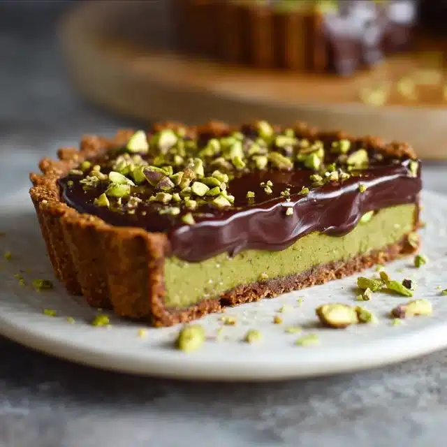 Chocolate Pistachio Tart with Ganache 15 22 74