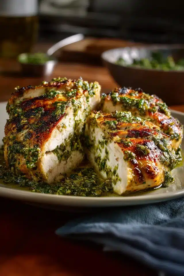 Juicy 30-Minute Chicken Pesto 10 55 85