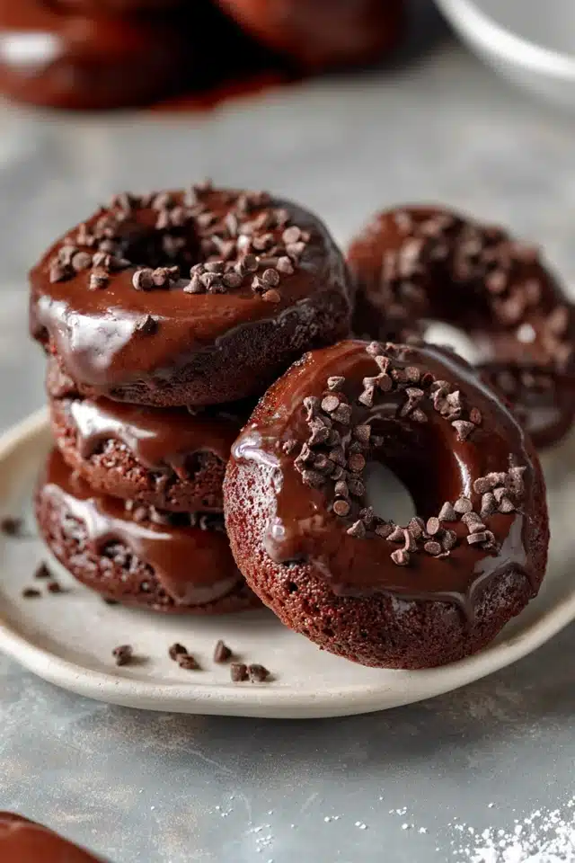 Healthy Chocolate Protein Donuts 10 55 94