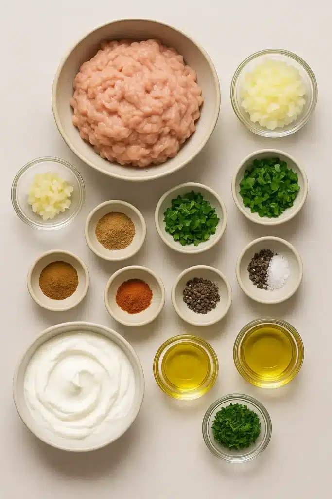 Chicken Kofta with Garlic Yogurt Sauce 13 77 78