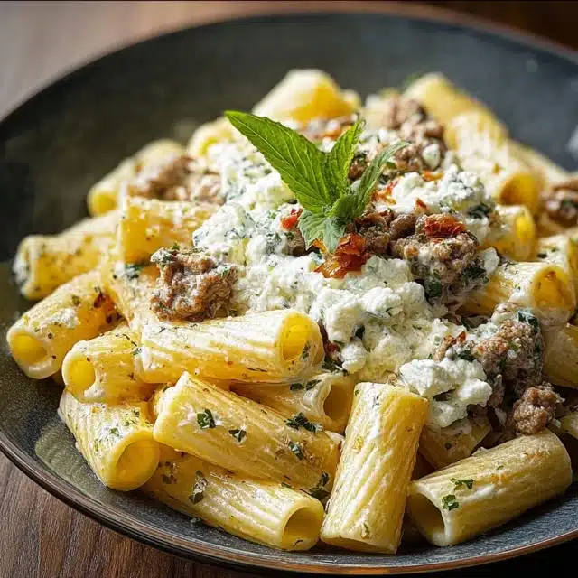 Rigatoni Hackfleisch Feta Creme 11 11 104