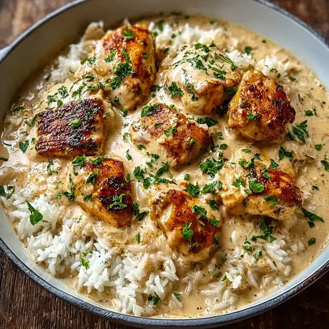 Creamy Smothered Chicken and Rice 11 11 51