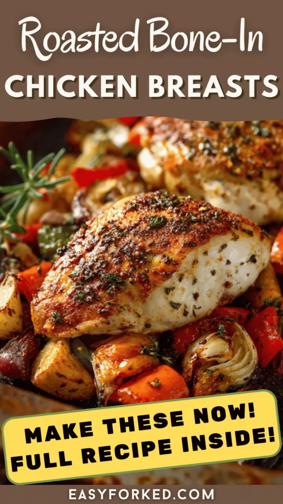 Roasted Bone-In Chicken Breasts with Vegetables 16 2 74