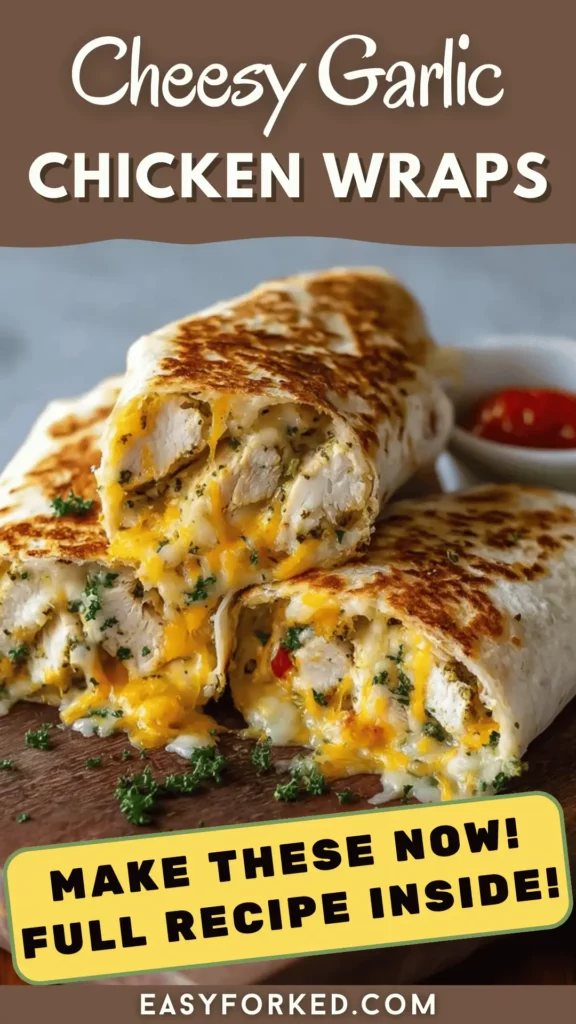 Ooey-Gooey Cheesy Garlic Chicken Wraps You’ll Devour 16 2 87