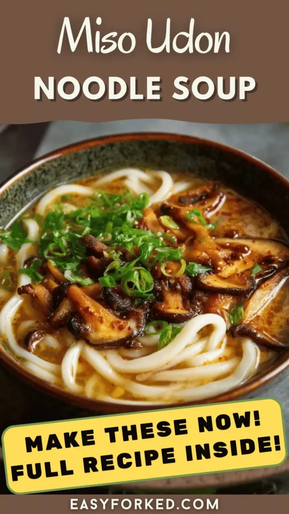 Miso Udon Noodle Soup with Teriyaki Mushrooms 16 2 90