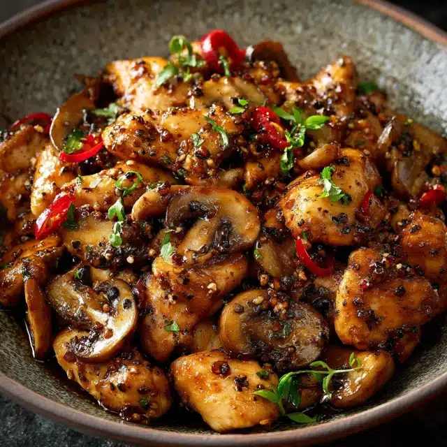 Black Pepper Chicken with Mushrooms 15 22 3