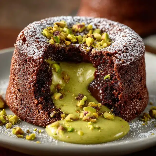 Pistachio Chocolate Lava Cakes That Melt From the Middle 15 22 7