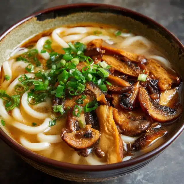 Miso Udon Noodle Soup with Teriyaki Mushrooms 15 22 95