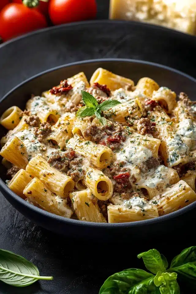 Rigatoni Hackfleisch Feta Creme 17 44 104