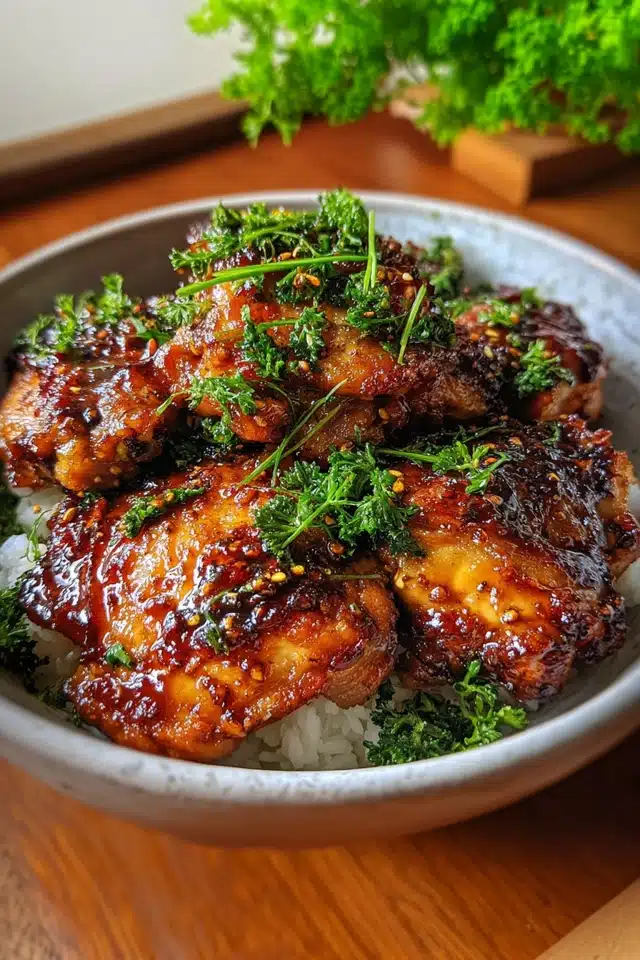 Soy Garlic Chicken Thighs 17 44 11