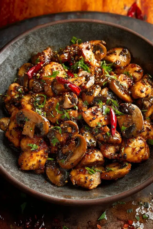 Black Pepper Chicken with Mushrooms 17 44 3