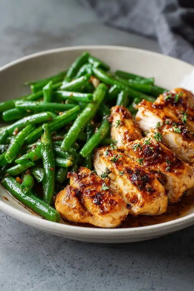 Easy Chicken Breast and Green Beans 17 44 43