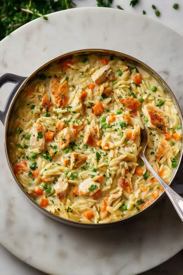 Creamy Chicken Pot Pie Orzo 17 44 91