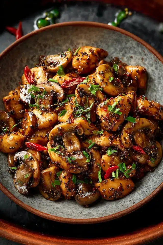 Black Pepper Chicken with Mushrooms 10 55 3