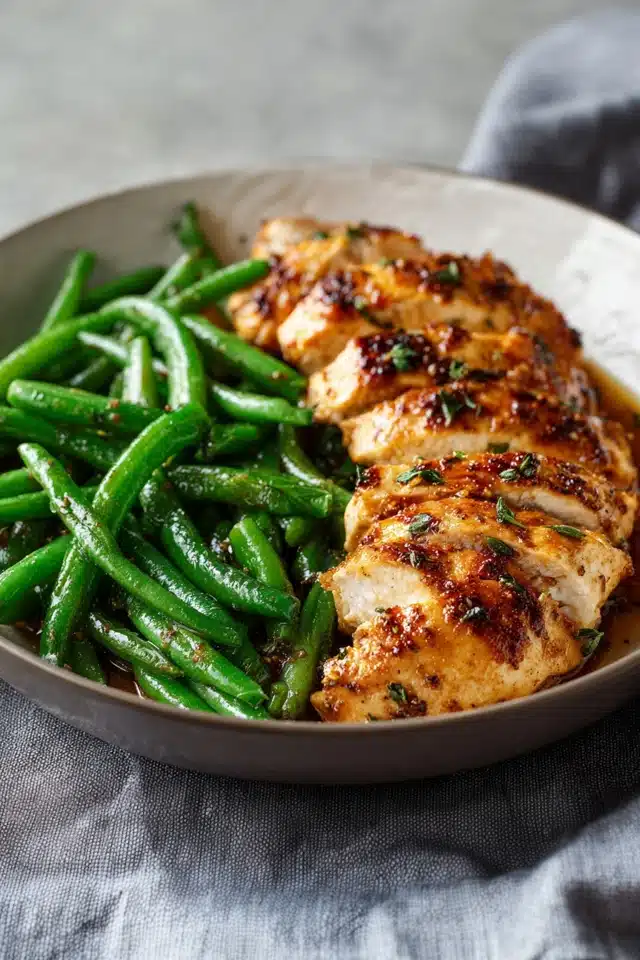 Easy Chicken Breast and Green Beans 10 55 43