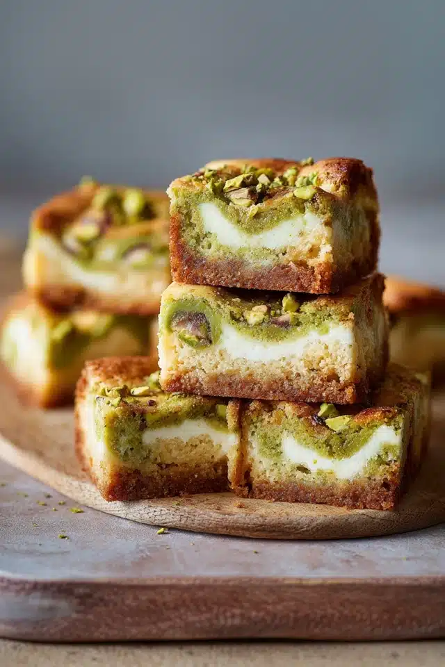 Pistachio Blondies 10 55 8
