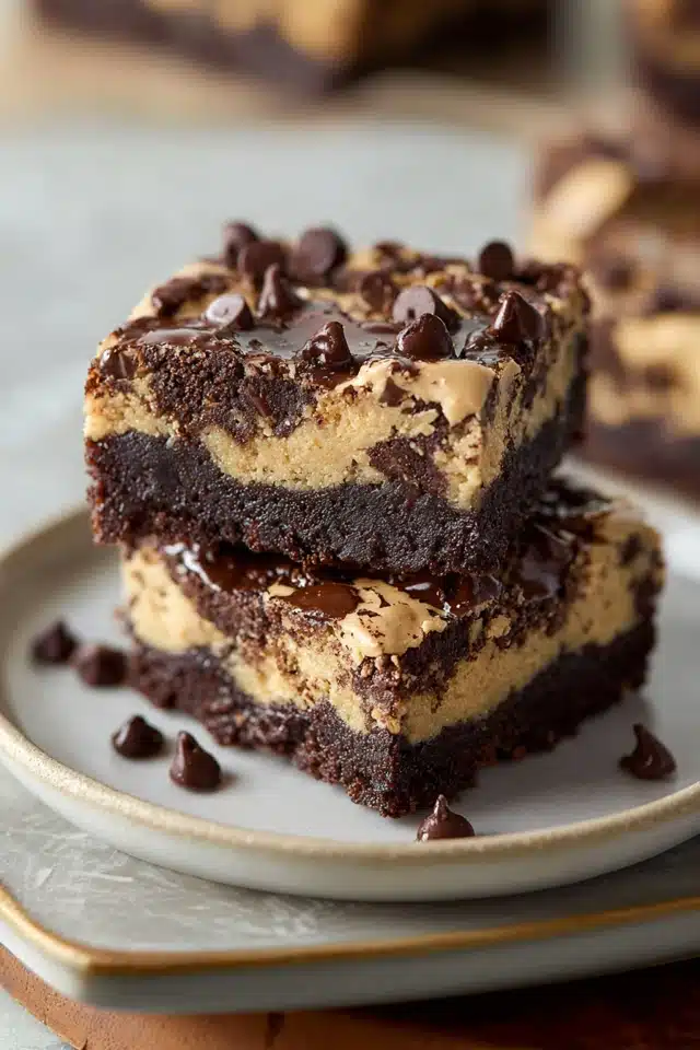 Protein Packed Cookie Dough Brownies 10 55