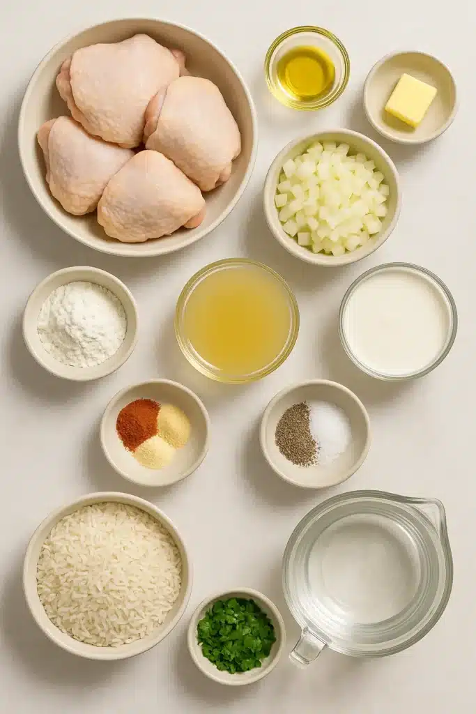 Creamy Smothered Chicken and Rice 13 77 46