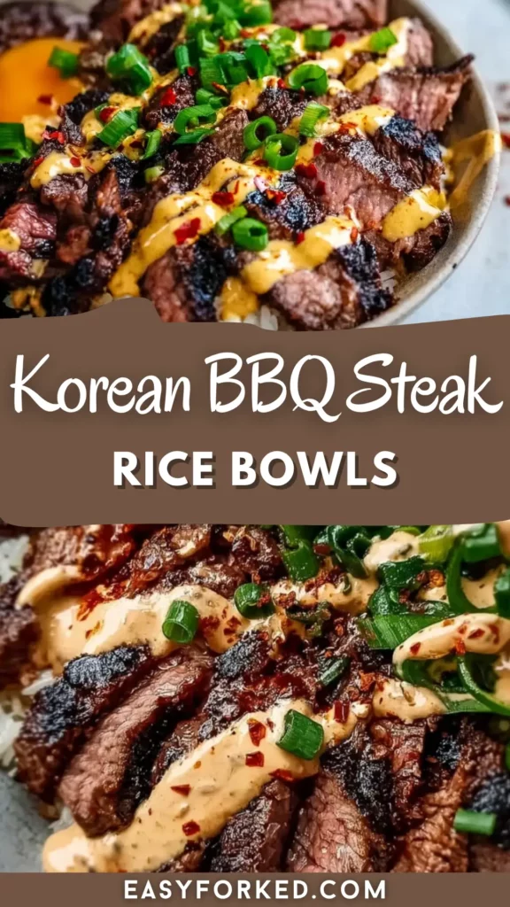 Korean BBQ Steak Rice Bowls with Spicy Cream Sauce 14 1 27