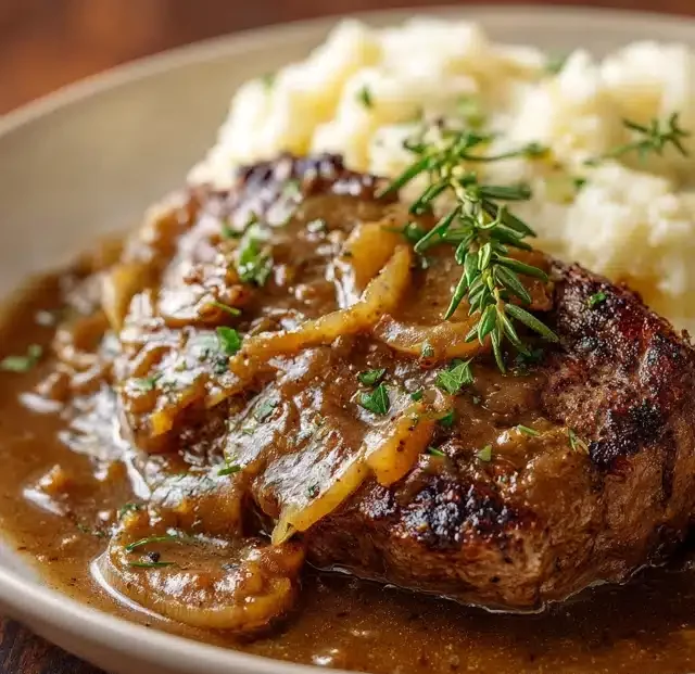 Onion Gravy Smothered Steak: A Hearty, Comforting Dish 11 11 5 e1759365264693