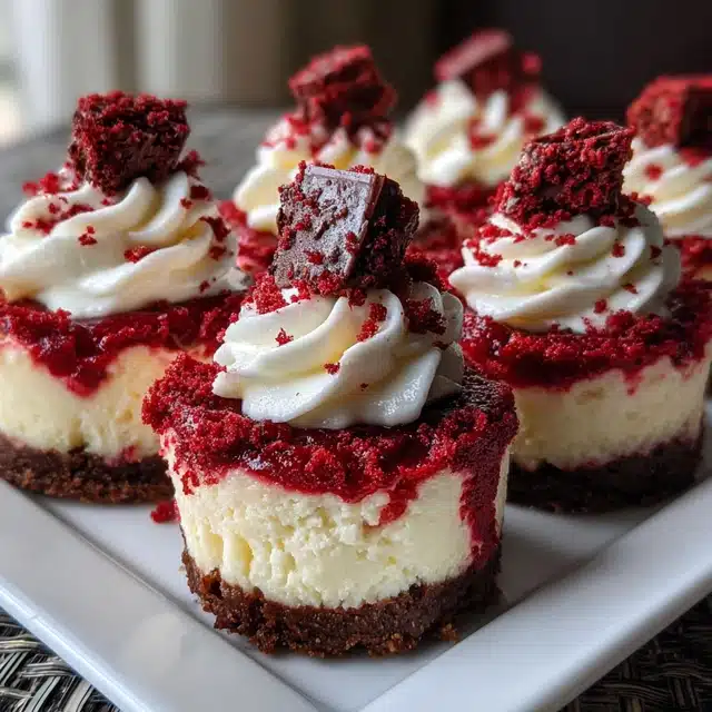 Mini Red Velvet Cheesecakes 15 22 28