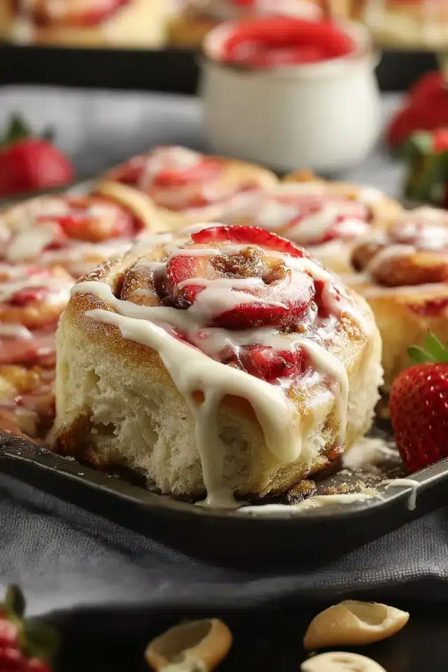 Strawberry Cheesecake Cinnabon Rolls 17 44 7
