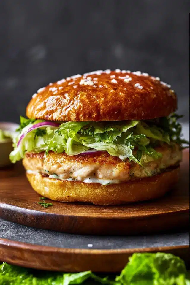 The Chicken Caesar Burger 10 55 20