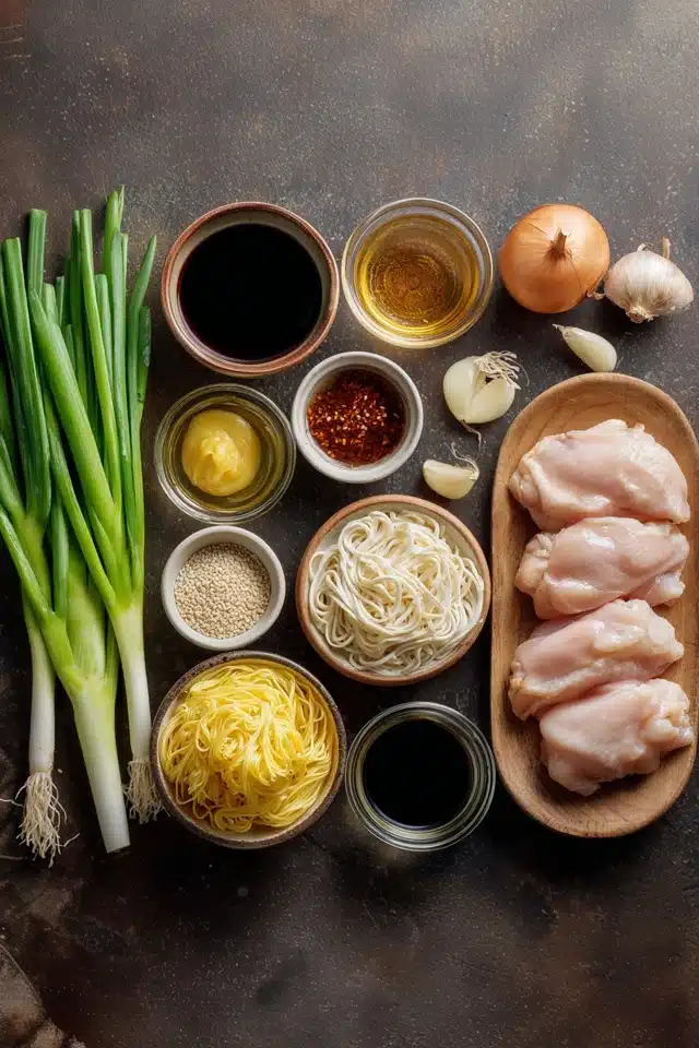 Sticky Garlic Chicken Noodles 13 66 33