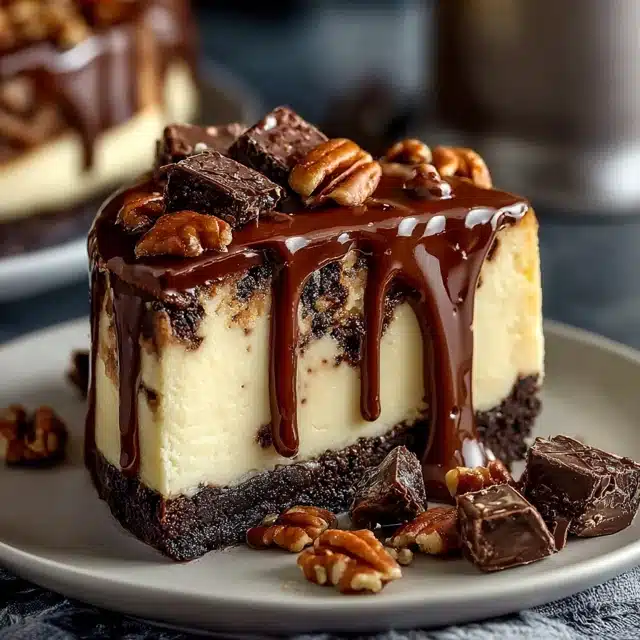 Decadent Turtle Brownie Cheesecake 11 11 12