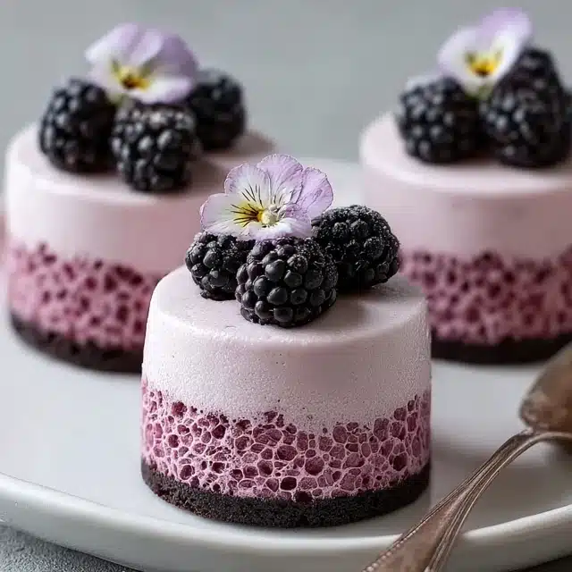 Mini Blackberry Mousse Cakes 11 22 3
