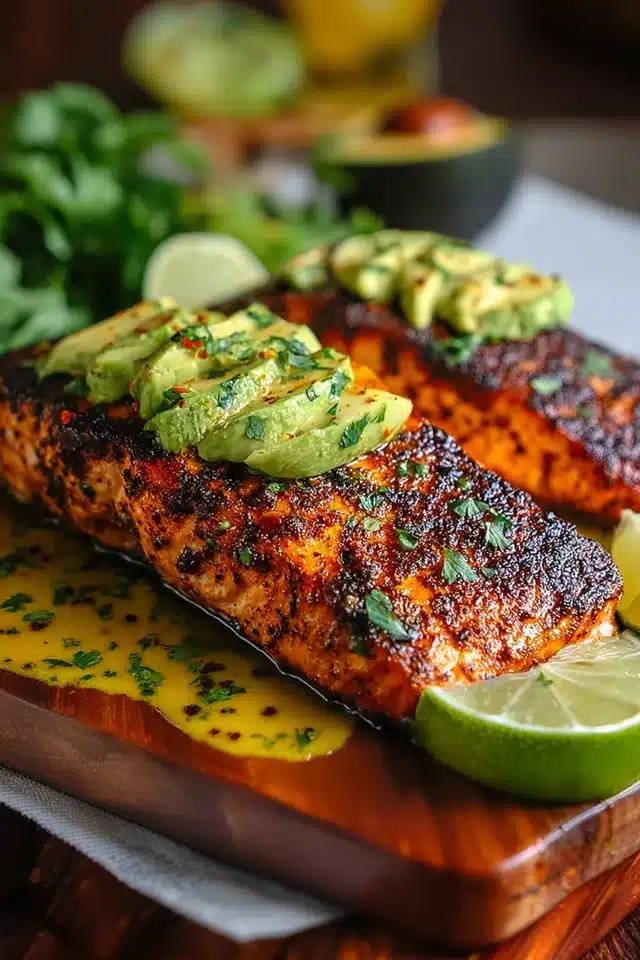 Baked Cajun Salmon with Avocado 17 44 14