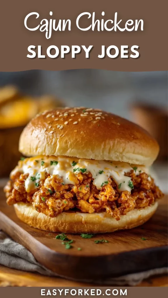 Cajun Chicken Sloppy Joes with Creamy Cheese Sauce 16 2 52