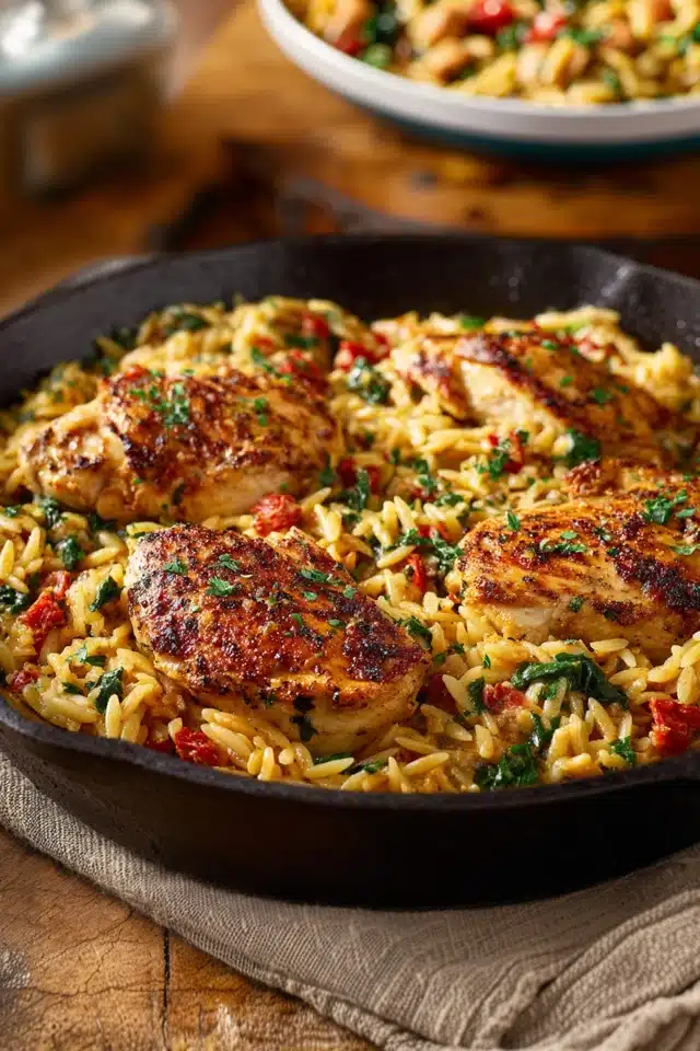 One Pan Chicken Orzo Dinner 10 55 36