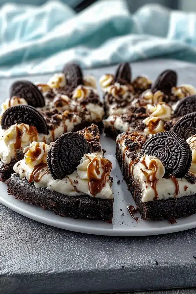 Oreo Fudge Brownie Pizza 8 55 57