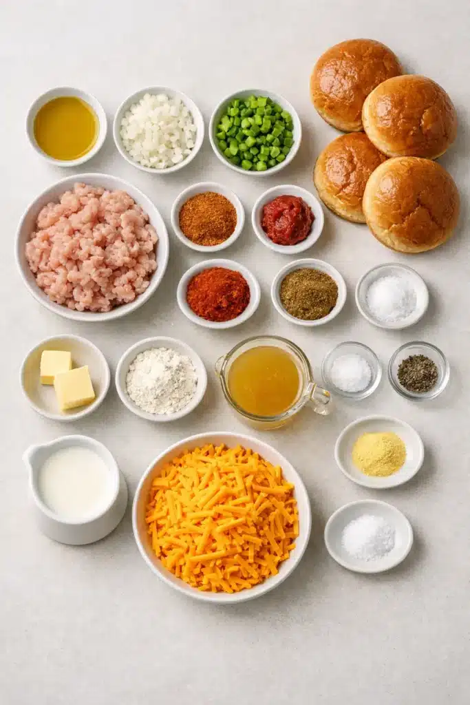 Cajun Chicken Sloppy Joes with Creamy Cheese Sauce 13 66 5